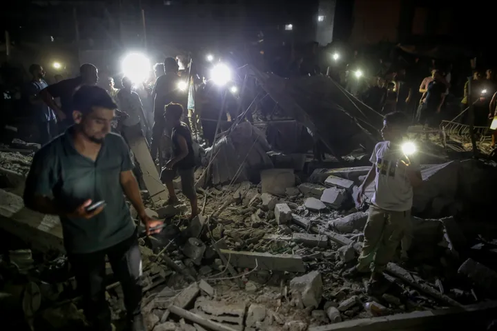 Israeli strikes kill three, hit residential block in Gaza refugee camp