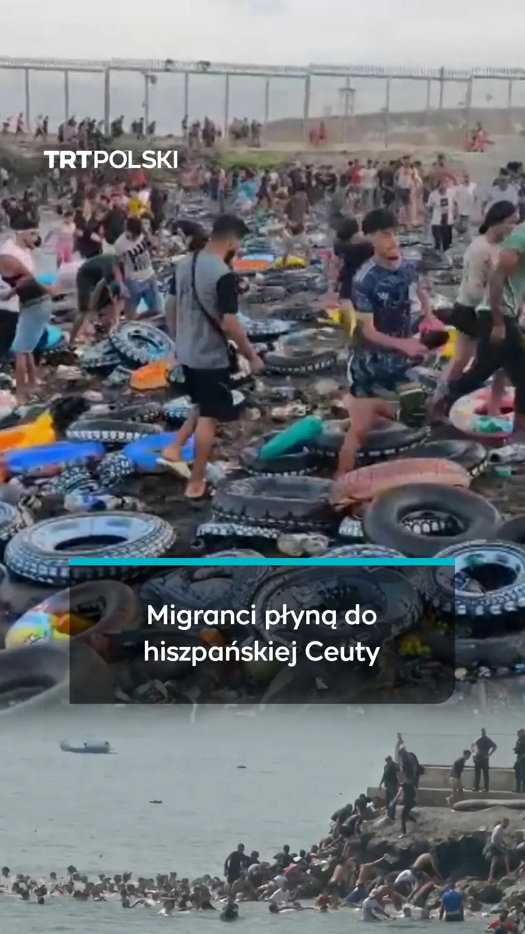 Migranci płyną do hiszpańskiej Ceuty