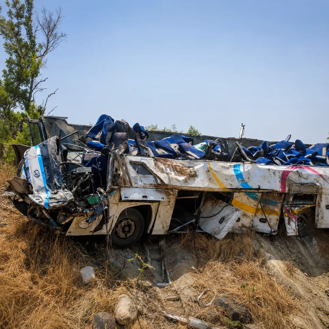 Algeria bus crash leaves dozens dead, wounded
