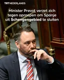 Belgische Prevot verzet zich tegen oproepen om Spanje uit het Schengengebied te sluiten