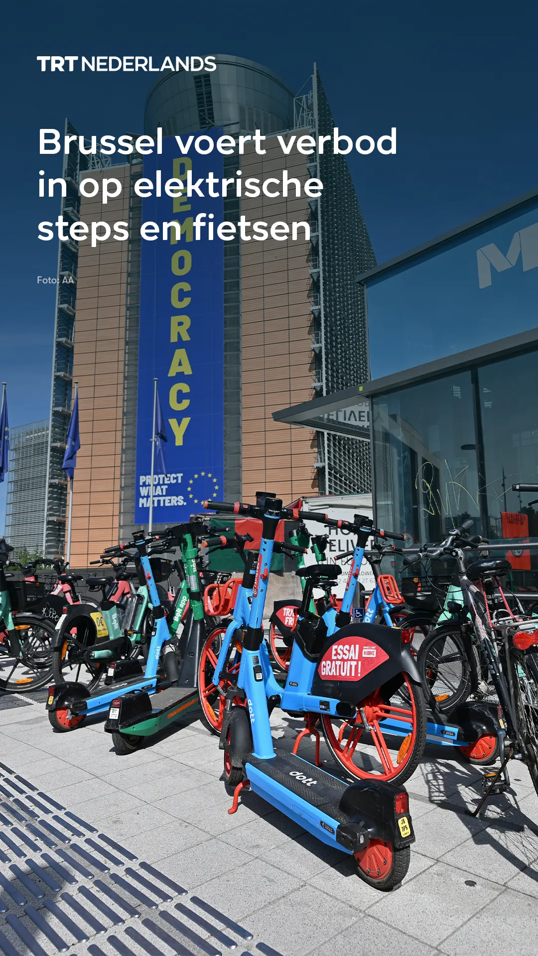 Brussel voert verbod in op elektrische steps en fietsen