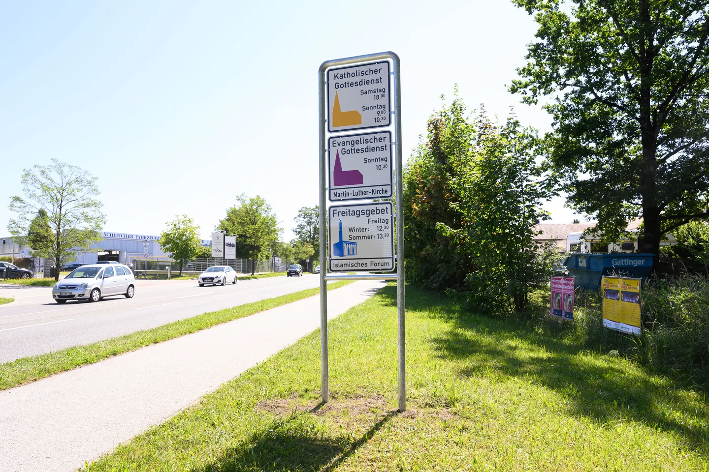 Penzberg: Gebets-Hinweisschild mit rechtsextremem Symbol beschmiert