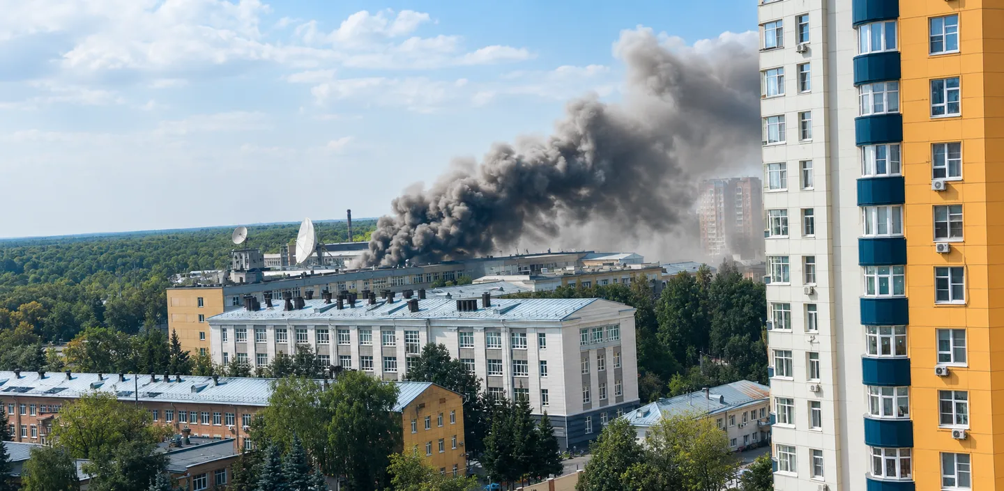 Пожар произошел на территории ЦНИИмаша в подмосковном Королеве