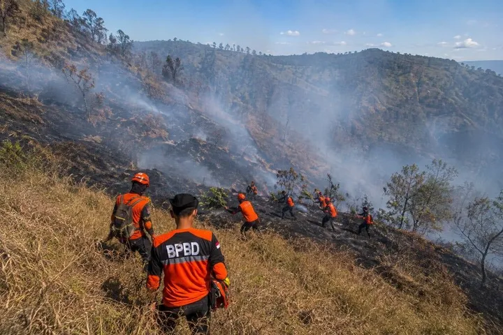 Kebakaran Bromo meluas, akses wisata ditutup dan pemadaman berlanjut