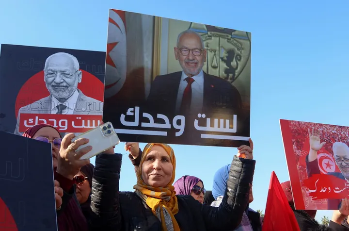Tunisia's jailed Ennahda leader Ghannouchi ends five-day hunger strike