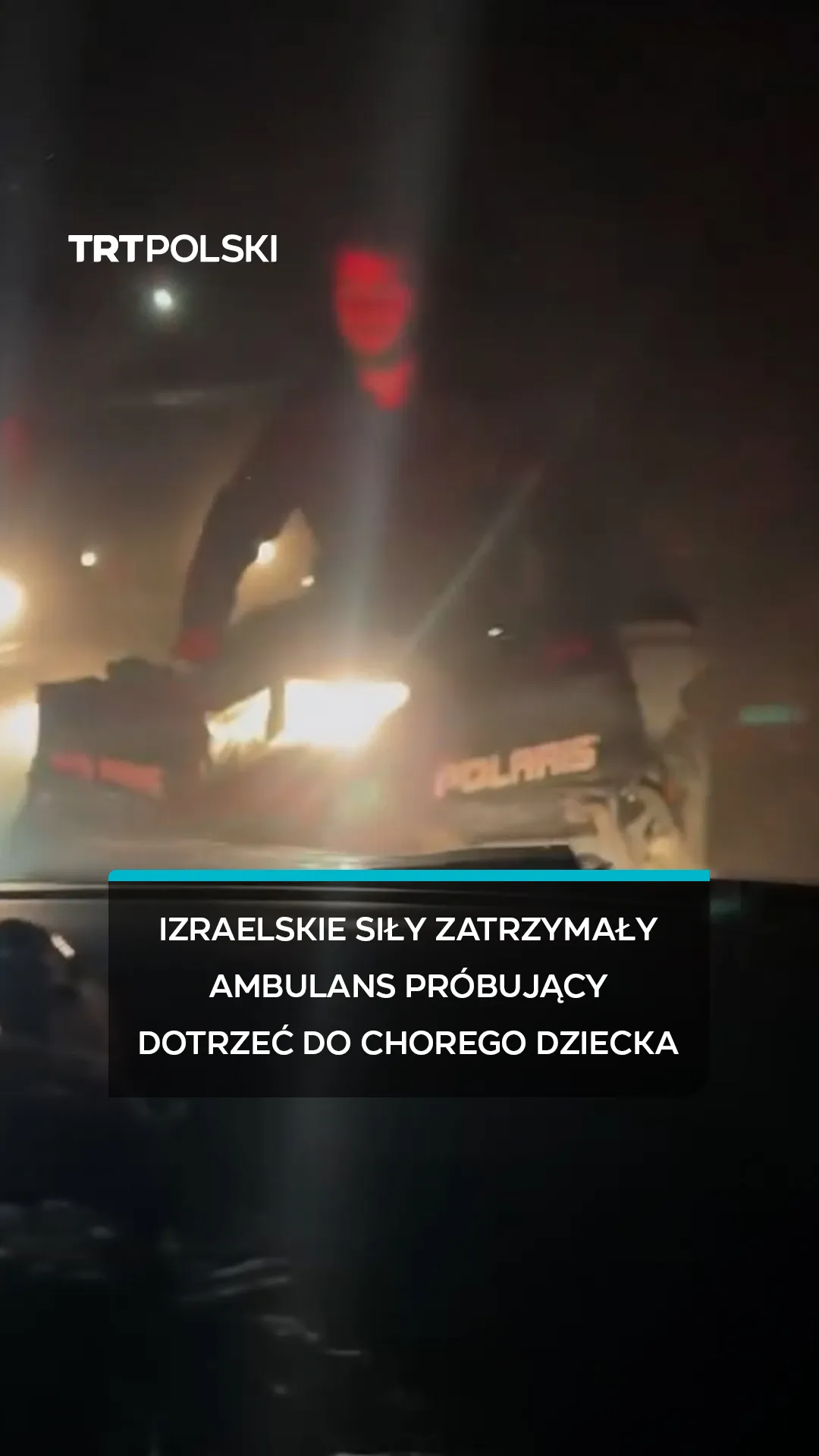 Izraelskie siły zatrzymały ambulans próbujący dotrzeć do chorego dziecka