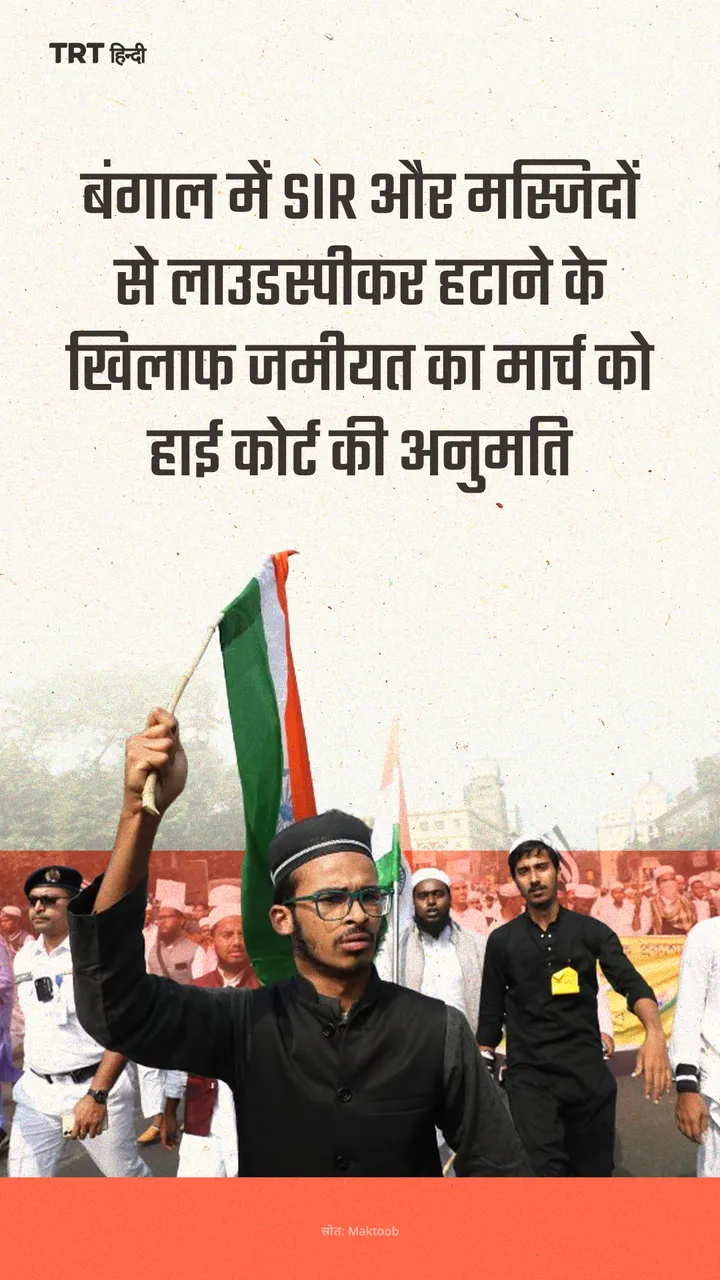 बंगाल में SIR और मस्जिदों से लाउडस्पीकर हटाने के खिलाफ जमीयत का मार्च को हाई कोर्ट की अनुमति