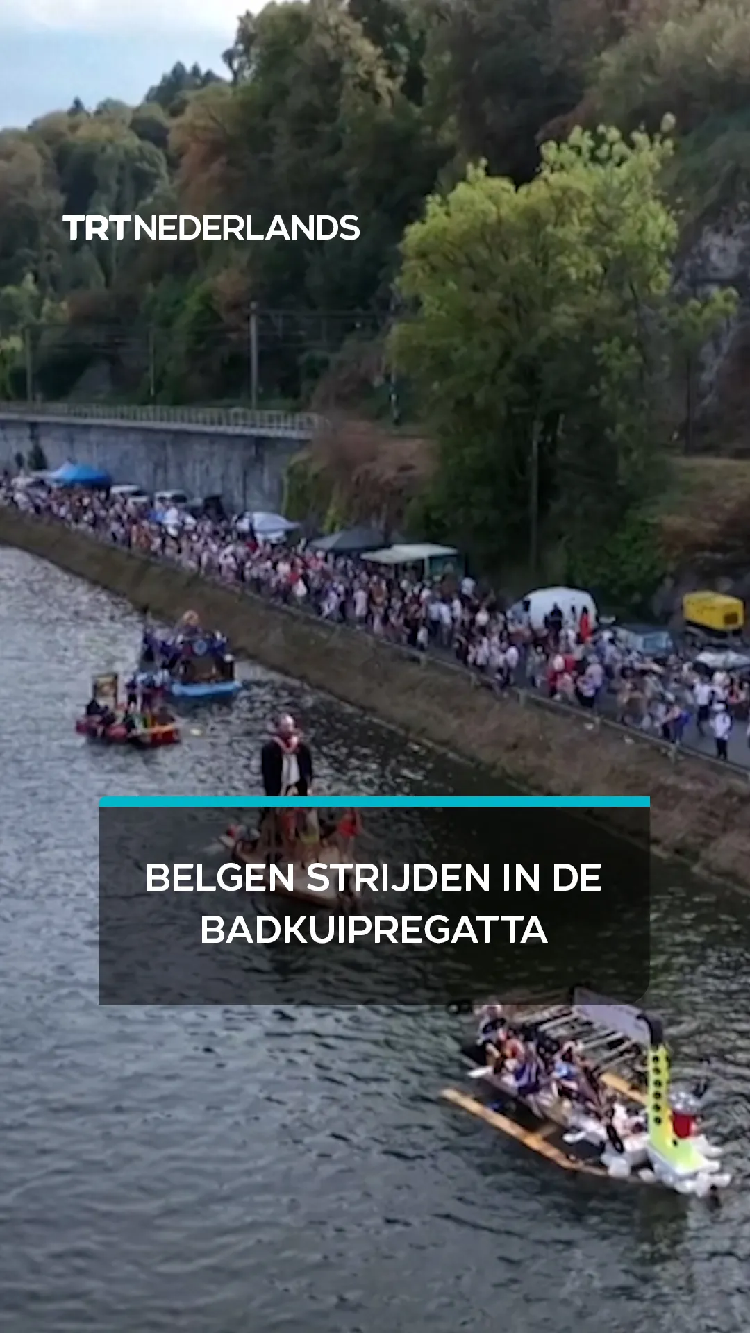 Belgen gaan de strijd aan tijdens de jaarlijkse badkuipregatta