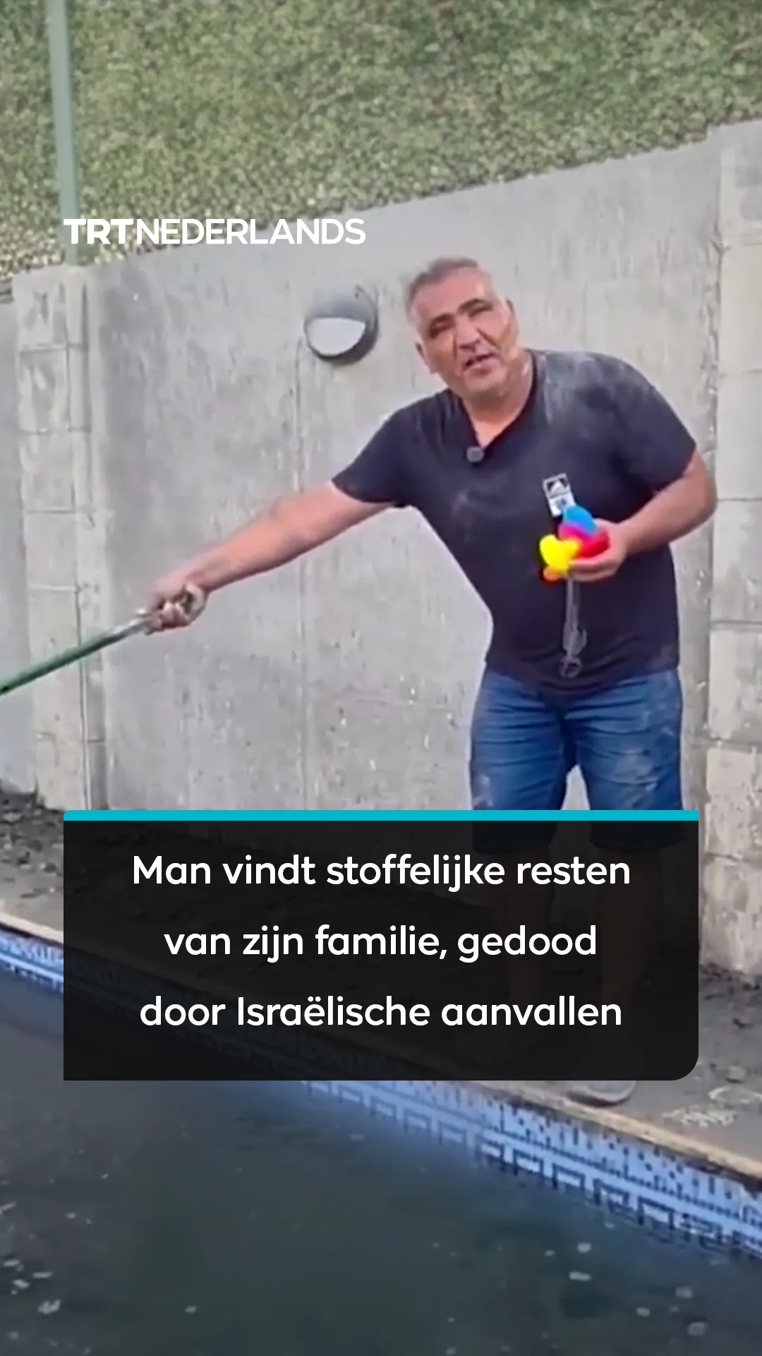Libanese man vindt na Israëlische aanvallen stoffelijke resten van zijn familie in hun zwembad