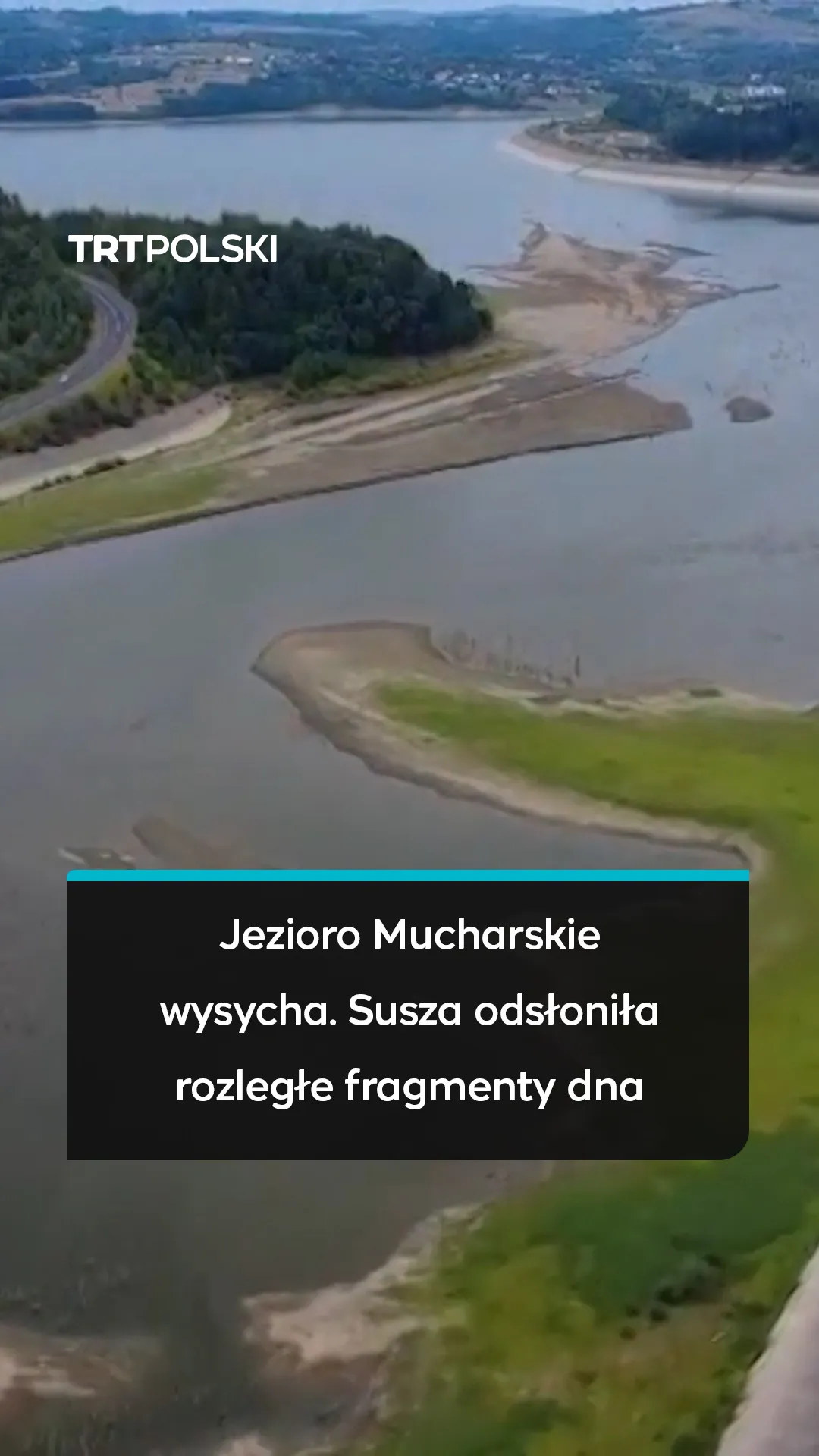 Jezioro Mucharskie wysycha. Susza odsłoniła rozległe fragmenty dna