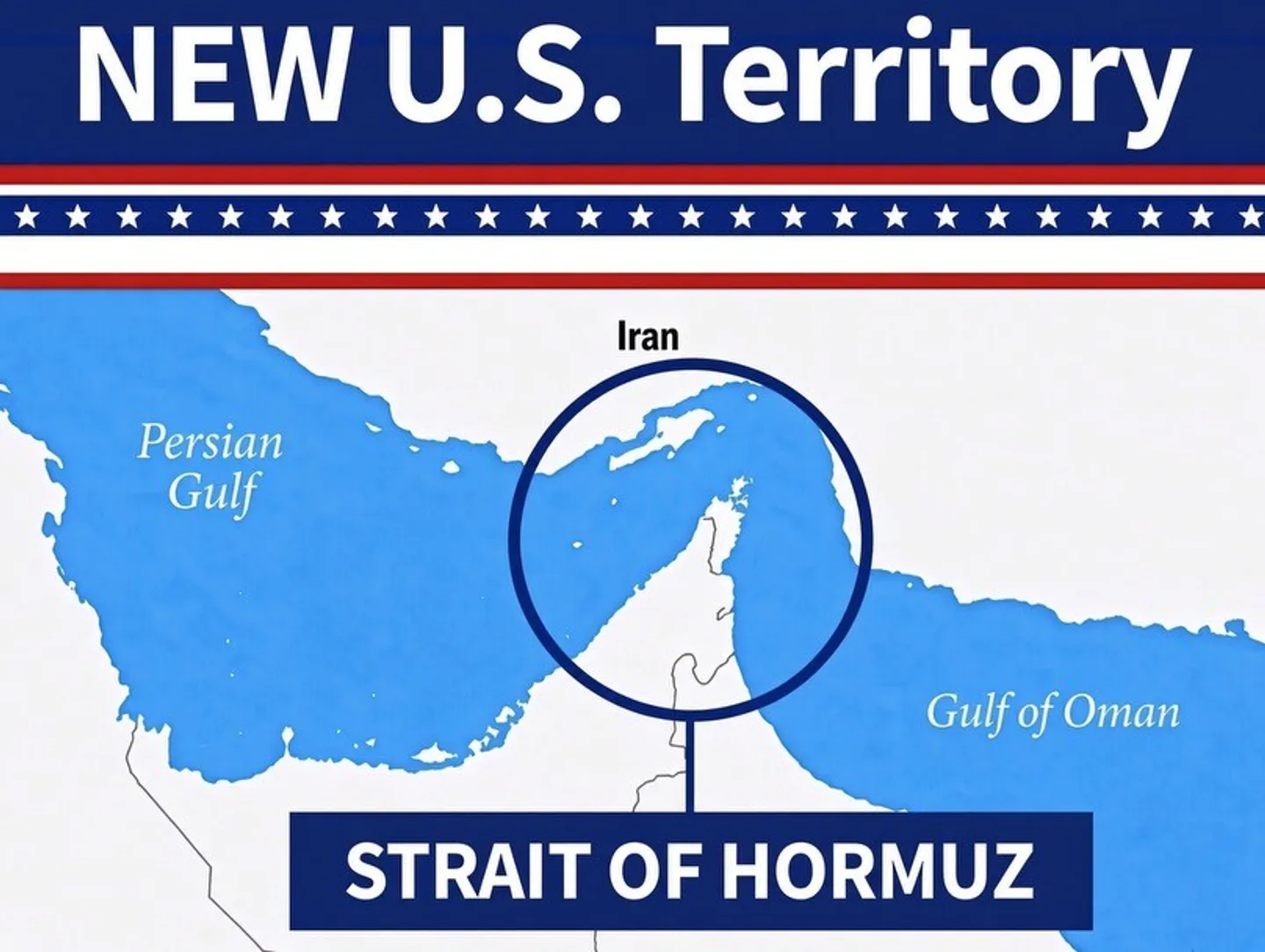Trump posts image portraying Strait of Hormuz as 'US territory'