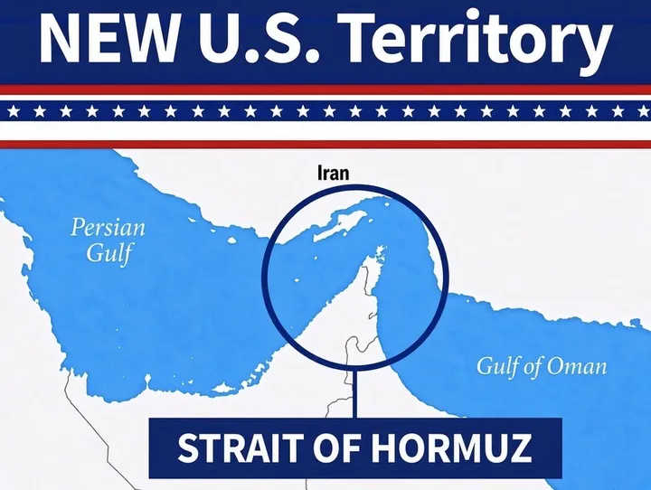 Trump posts image portraying Strait of Hormuz as 'US territory'