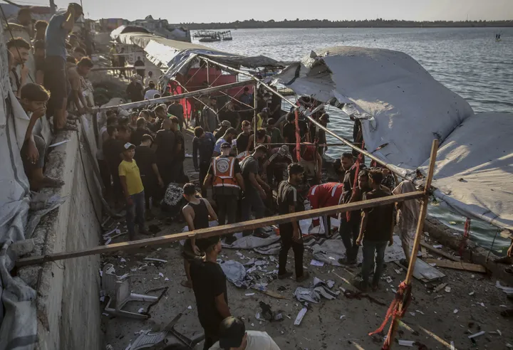 Israeli drone strike on crowded Gaza cafe kills multiple Palestinians