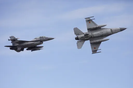 Romanian F-16 downs drone near offshore gas project as president blames Russia