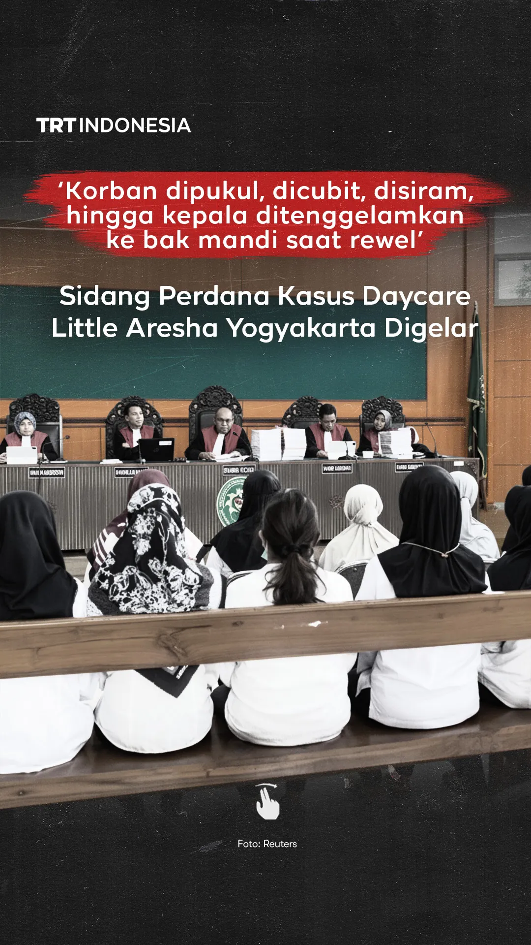Sidang perdana kasus daycare Little Aresha Yogyakarta digelar