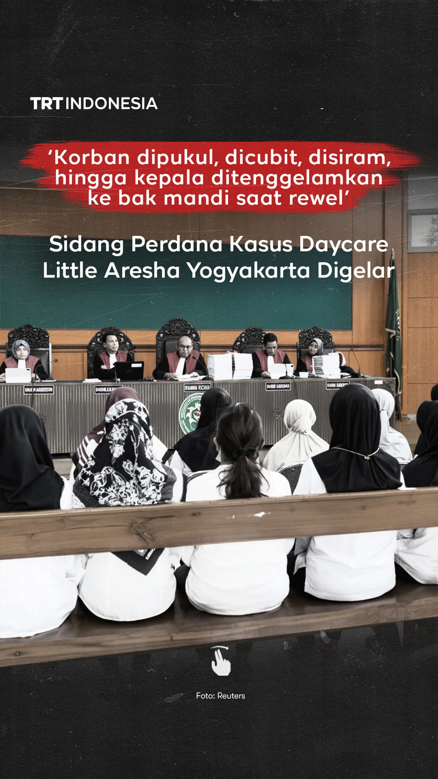 Sidang perdana kasus daycare Little Aresha Yogyakarta digelar
