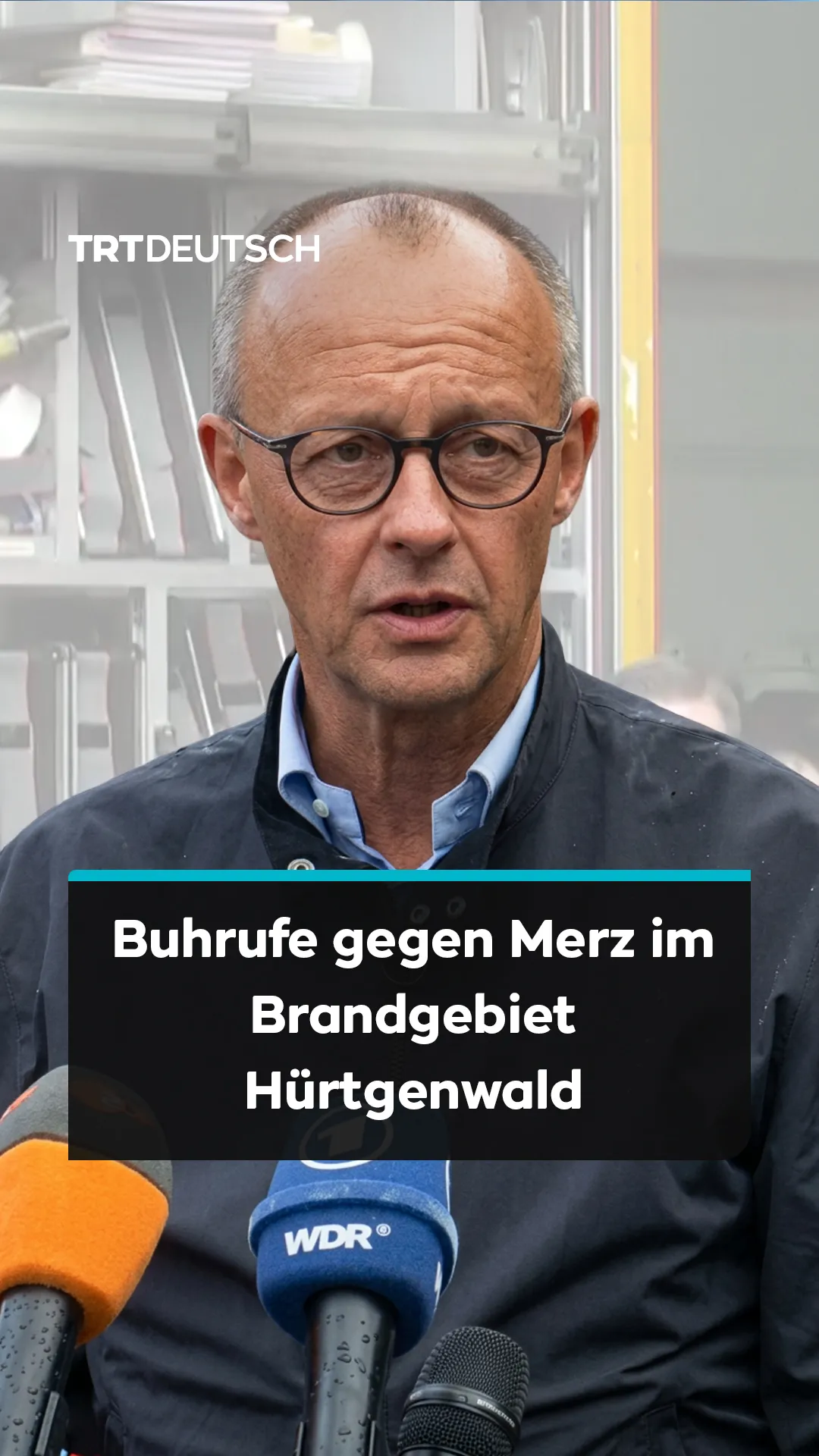Buhrufe gegen Merz im Brandgebiet Hürtgenwald