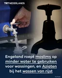 Engeland roept moslims op minder water te gebruiken, Aziaten bij het wassen van rijst