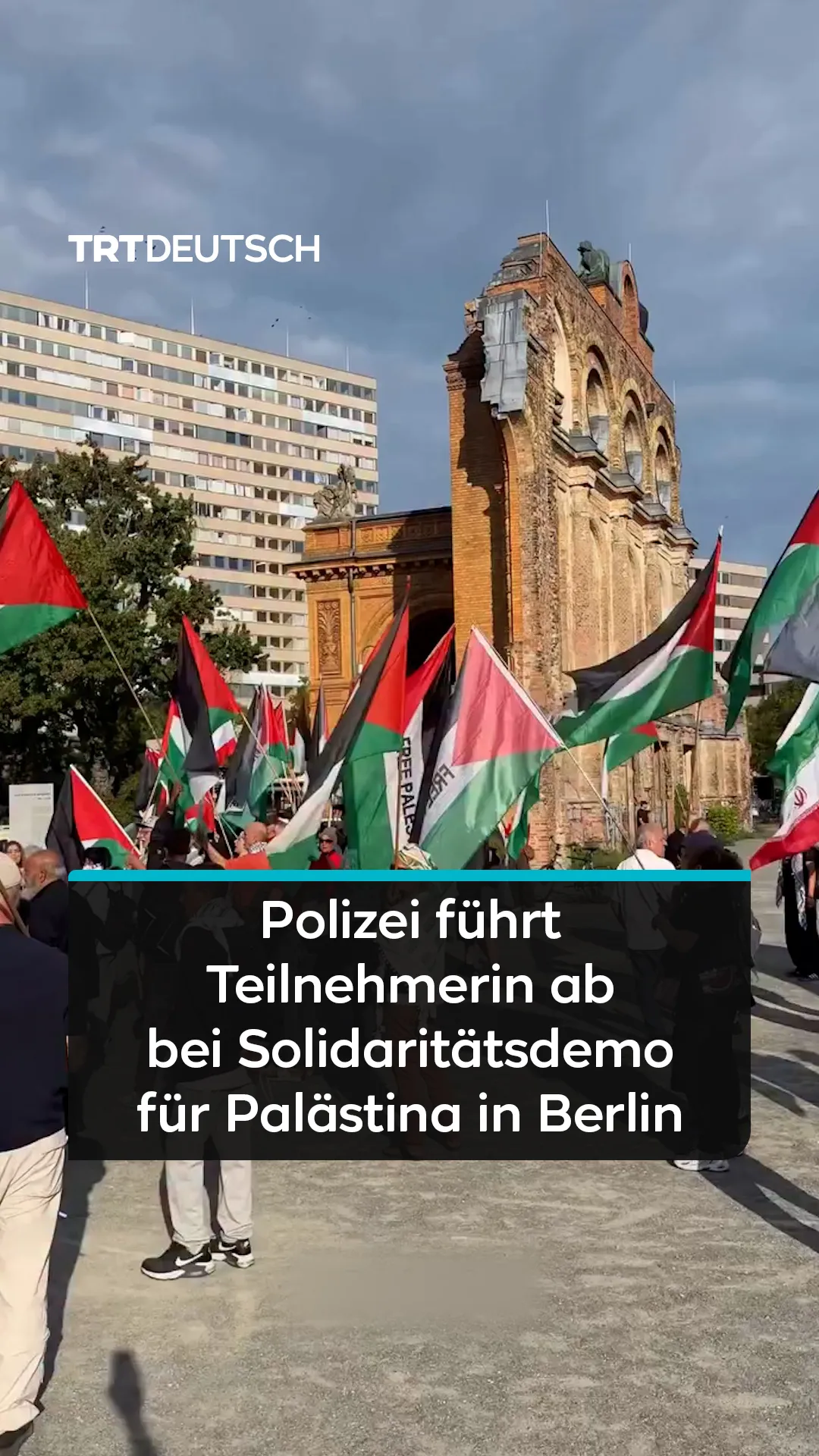 Polizei führt Teilnehmerin bei Solidaritätsdemo für Palästina ab