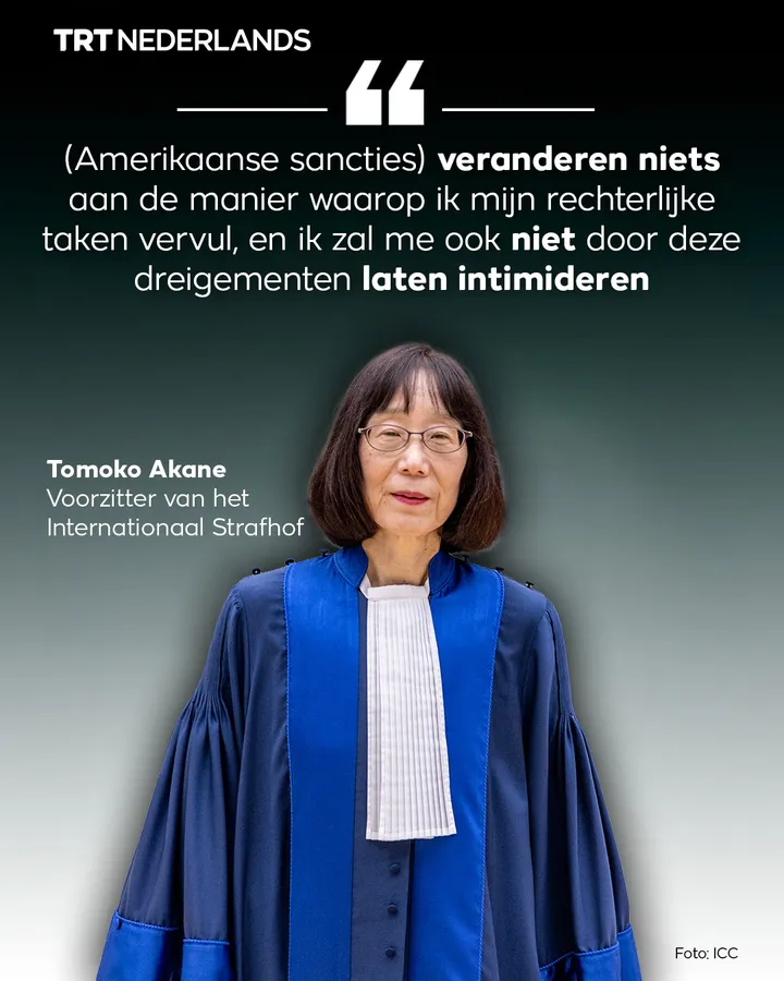 “(Amerikaanse sancties) veranderen niets aan de manier waarop ik mijn rechterlijke taken vervul”