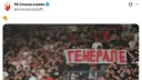 UEFA pokrenula postupak protiv Crvene zvezde zbog transparenta o ratnom zločincu Ratku Mladiću