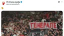 УЕФА покрена постапка против Црвена ѕвезда поради транспаренти за воениот злосторник Ратко Младиќ