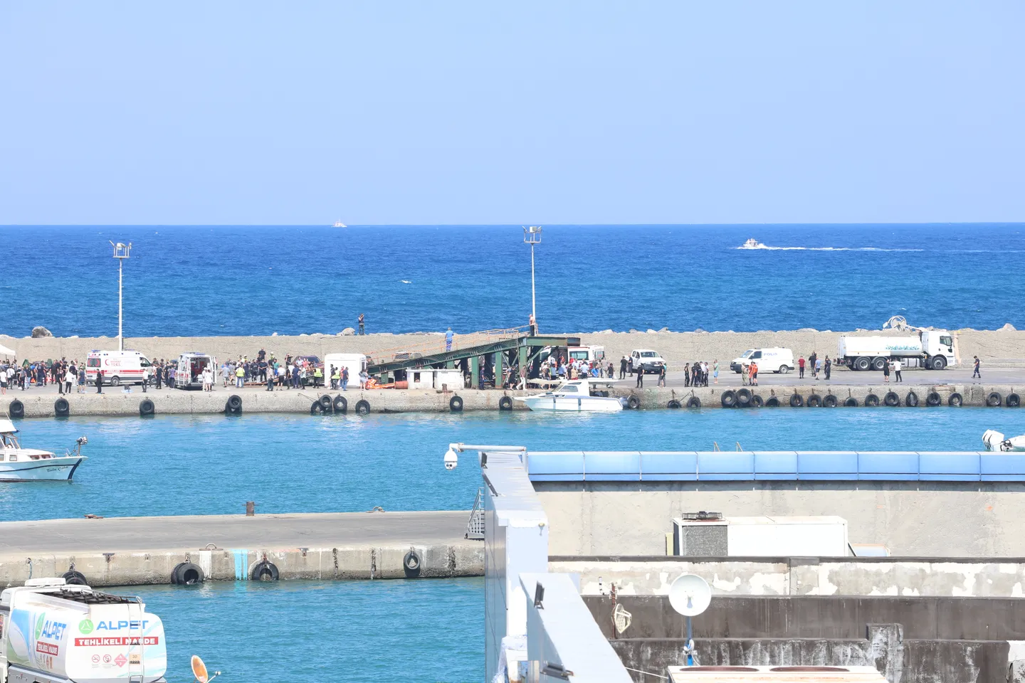 Rescue operation under way after ferry capsizes off TRNC