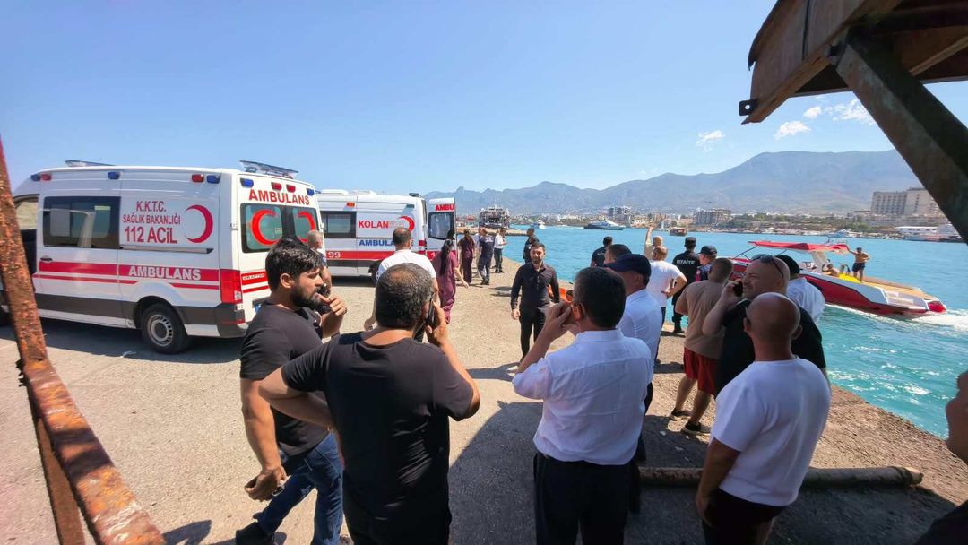 Rescue operation under way after ferry capsizes off TRNC