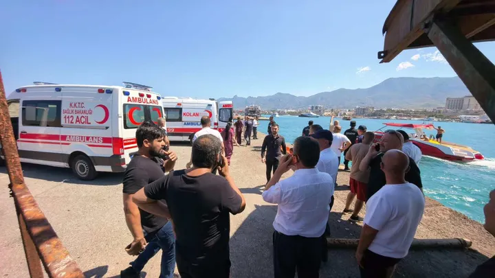 Rescue operation under way after ferry capsizes off TRNC