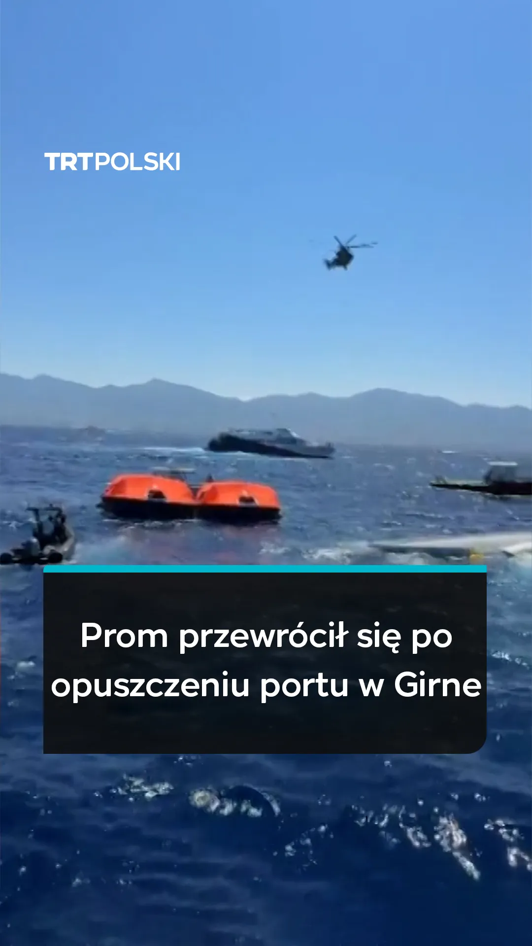 Prom przewrócił się po opuszczeniu portu w Girne