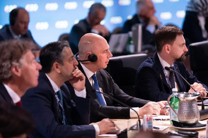 Russian Finance Minister Anton Siluanov makes unexpected appearance at G20 in North Carolina