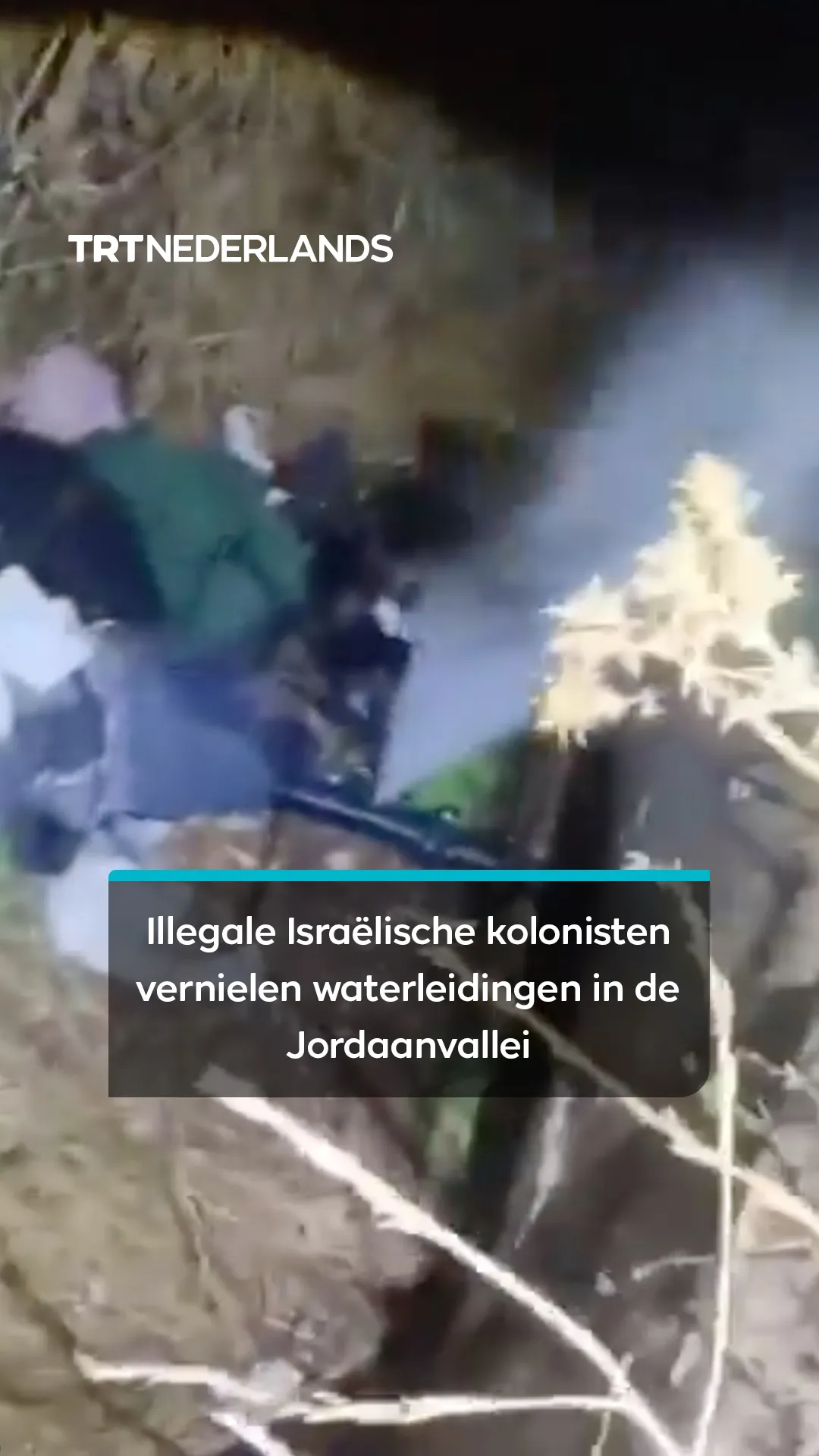 Illegale Israëlische kolonisten vernielen waterleidingen in de Bezette Westelijke Jordaanoever