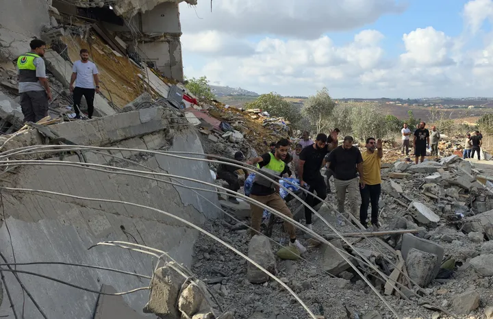 Israeli air strikes completely destroy a hospital in southern Lebanon