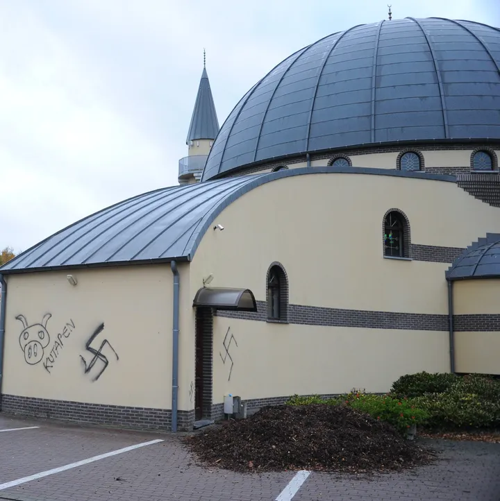 Mosque in Belgium vandalised with swastikas, hateful messages