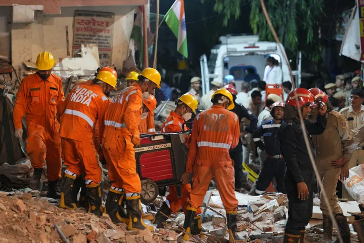 Five killed, several trapped as building collapses in Indian capital New Delhi