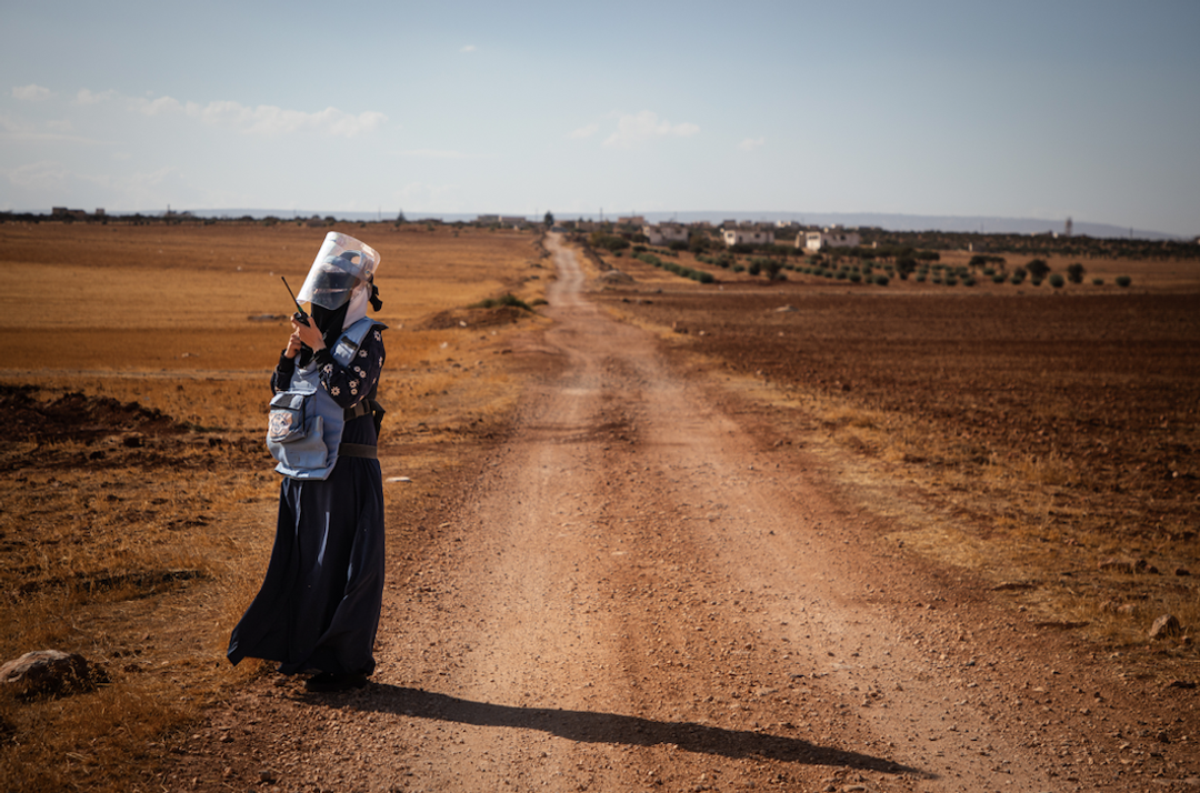 TRT World - ‘A single wrong step’: Women deminers reach where men cannot to protect children in Syria
