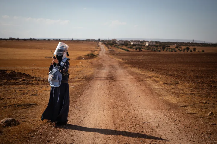‘A single wrong step’: Women deminers reach where men cannot to protect children in Syria