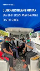 5 jurnalis hilang kontak saat liput erupsi Anak Krakatau di Selat Sunda
