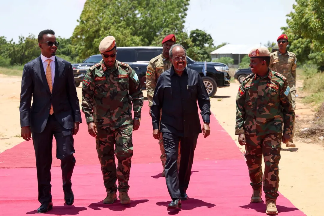 Madaxweyne Xasan Sheekh oo Kormeeray Taliska Qaybta 1-aad ee Ciidanka Gaarka ah ee Gorgor