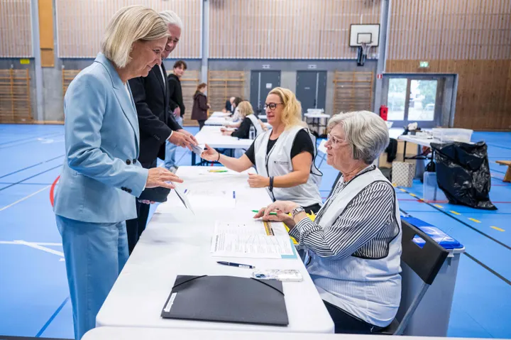 Sweden's left-wing opposition leads in first exit poll