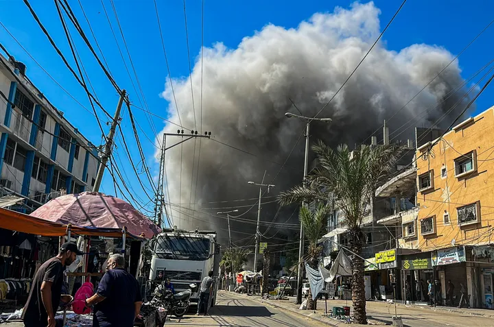 Israeli drone strike kills two Palestinians, wounds 13 others in Gaza