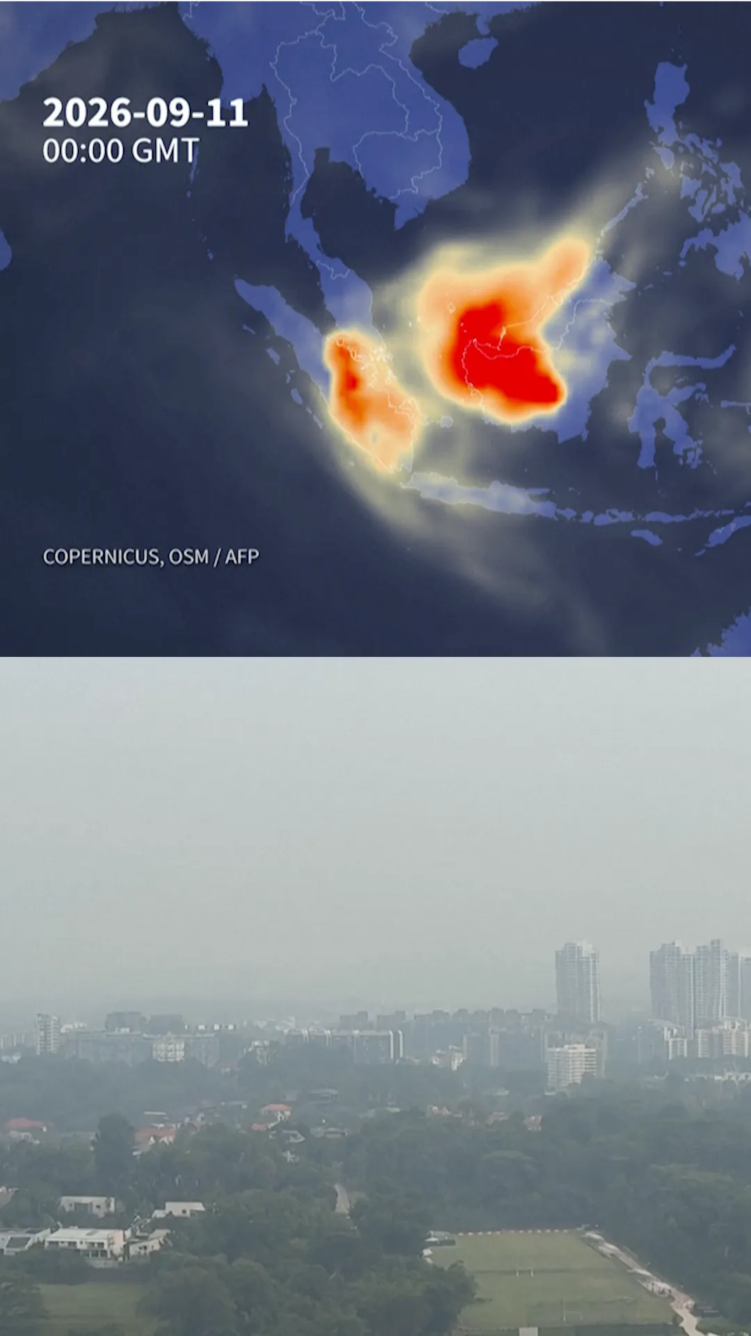 Asap karhutla Indonesia selimuti Singapura, kualitas udara capai level tidak sehat