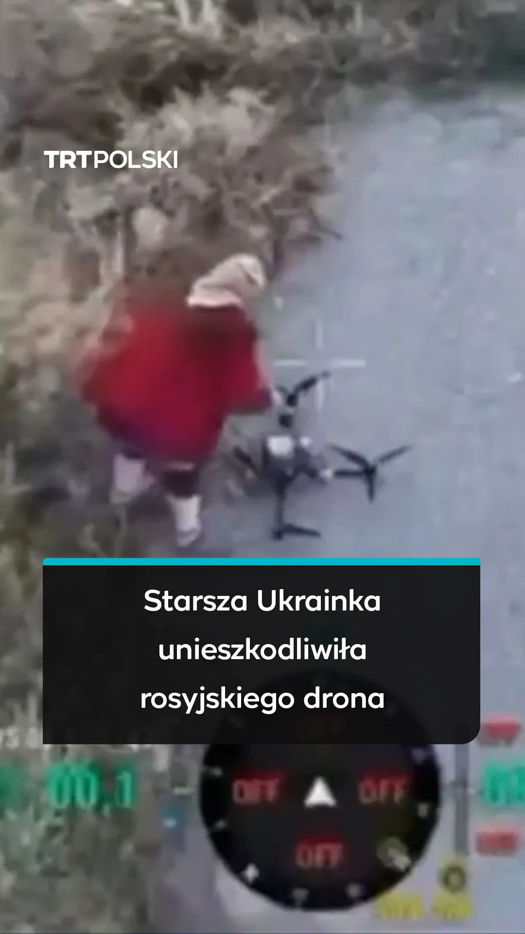 Starsza Ukrainka unieszkodliwiła rosyjskiego drona