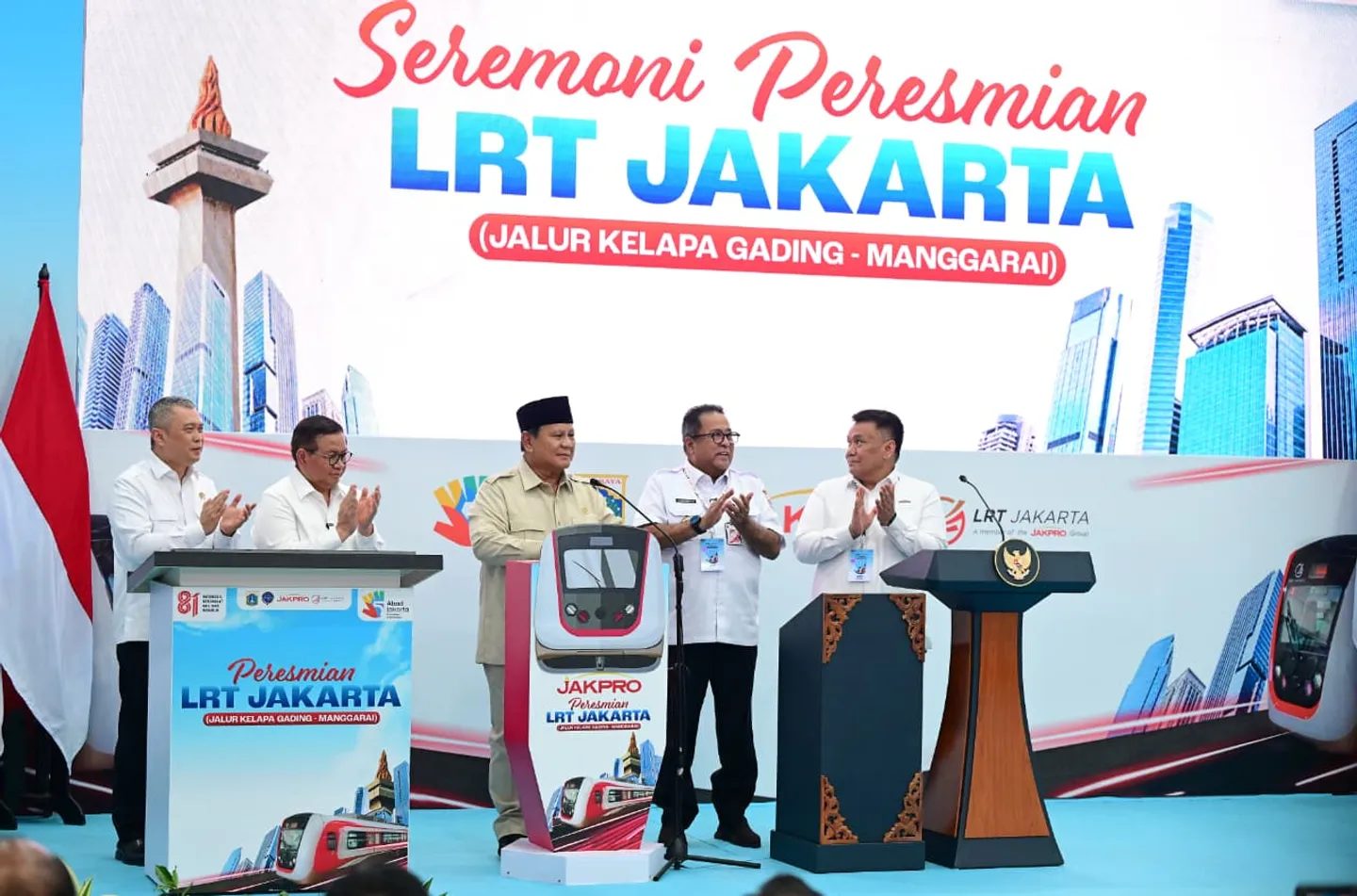 LRT Kelapa Gading-Manggarai resmi beroperasi, Prabowo soroti kemajuan transportasi Jakarta