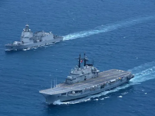 Giuseppe Garibaldi tiba di Indonesia, eks kapal induk Italia resmi ganti nama ‘KRI Sriwijaya’