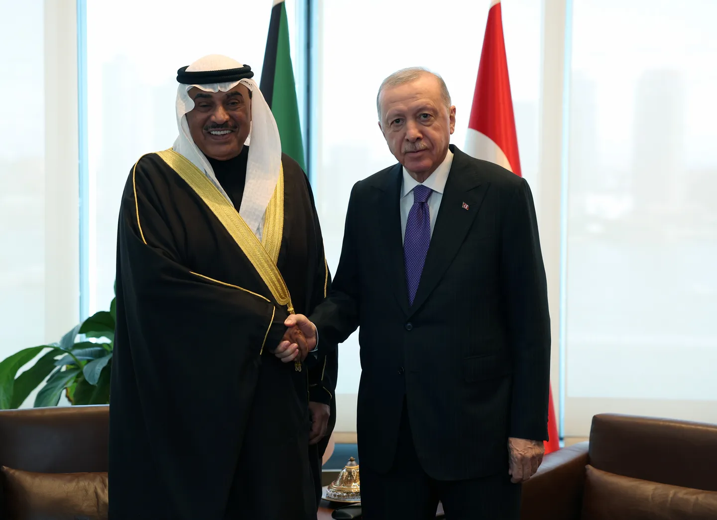 Turkish president, Kuwait's crown prince meet on sidelines of UN meeting
