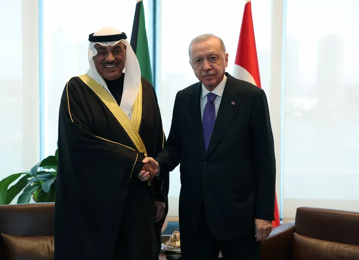 Turkish president, Kuwait's crown prince meet on sidelines of UN meeting