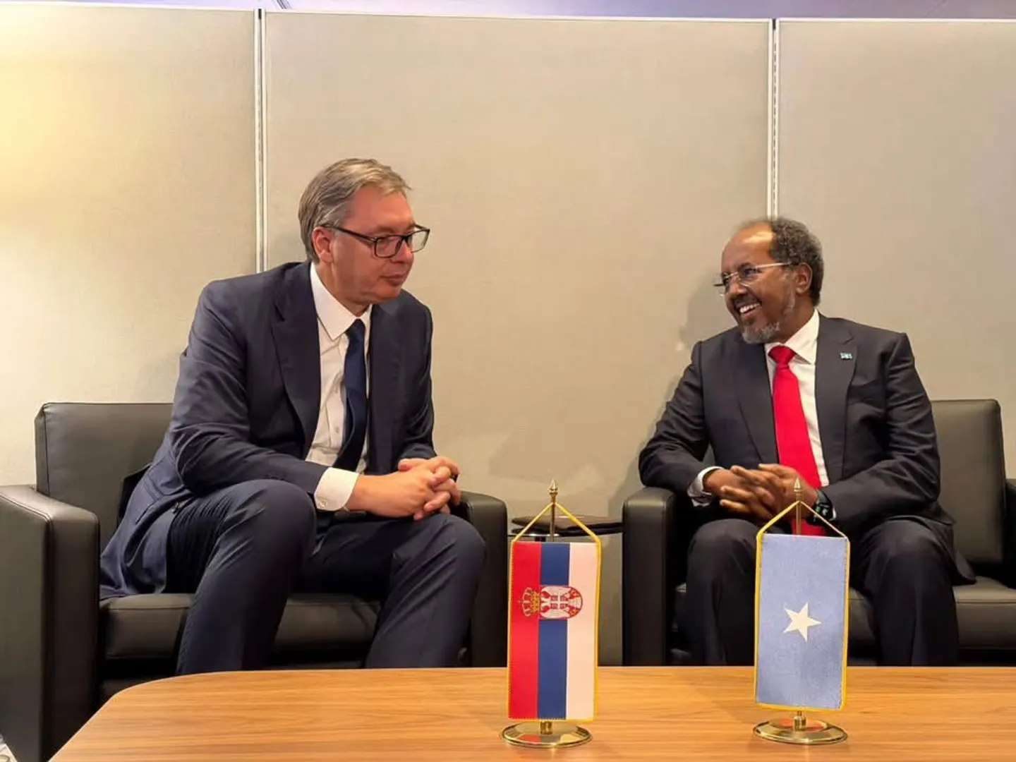 Madaxweyne Xasan Sheekh oo Madaxweynaha Serbia Kula Kulmay Shirka 81-aad ee Golaha Guud ee QM