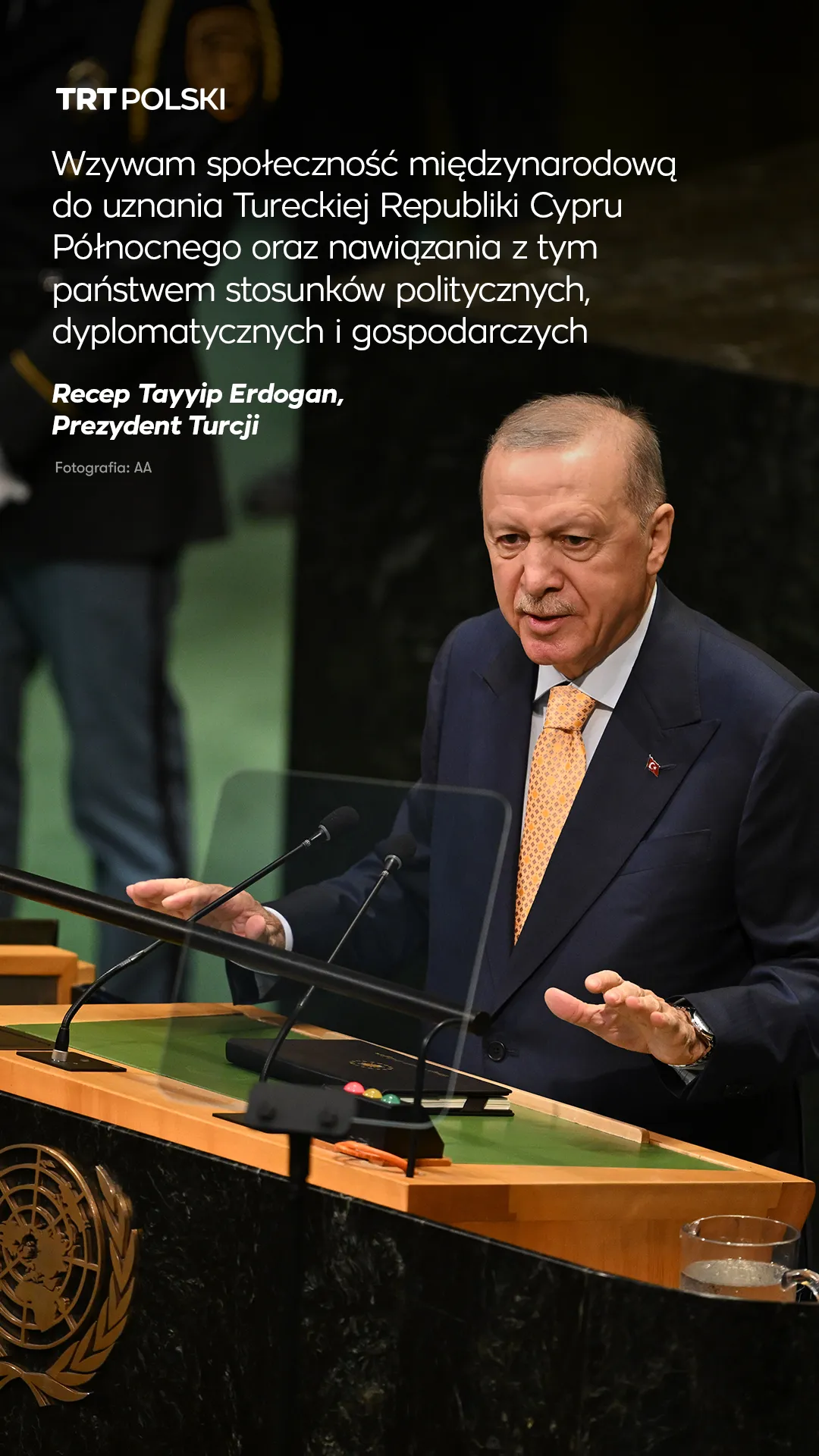 Erdogan wezwał społeczność międzynarodową do uznania Tureckiej Republiki Cypru Północnego
