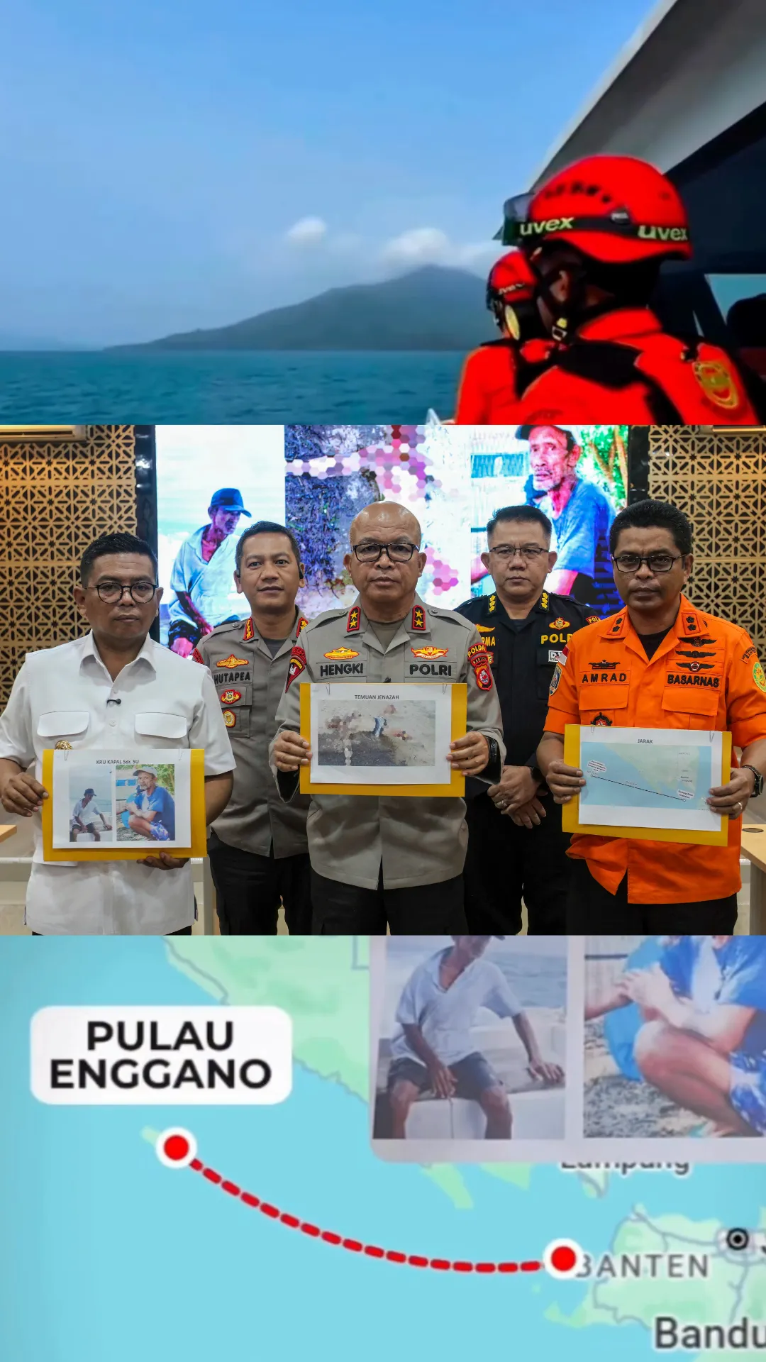 Jasad ABK yang hilang bersama 5 jurnalis saat liputan Anak Krakatau ditemukan di Pulau Enggano